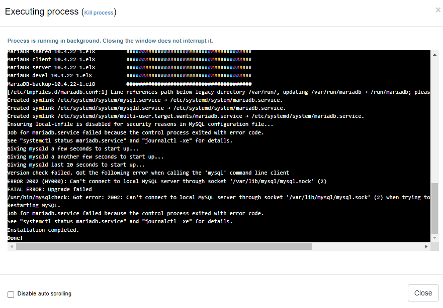 CentOS8 AlmaLinux View Mysql User References Invalid Table S Or